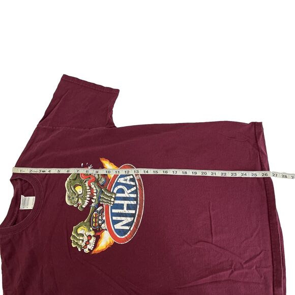 NHRA Addicted To The Nitro Racing T-Shirt Maroon Official Double Sided Og Size M - Picture 7 of 7